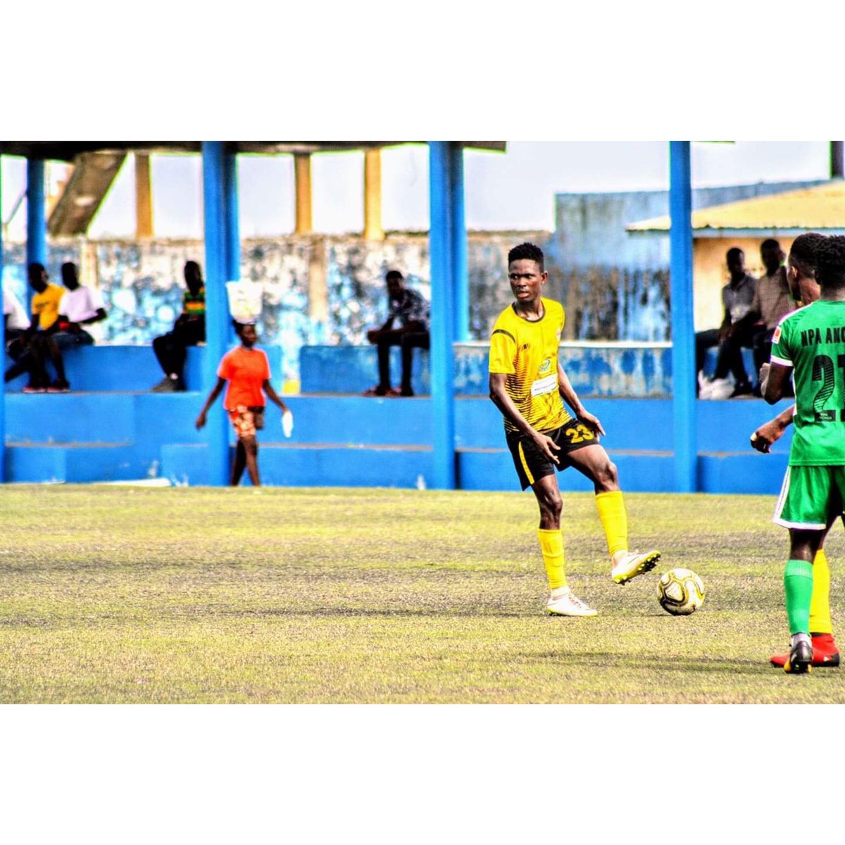 Watanga FC player contesting the ball